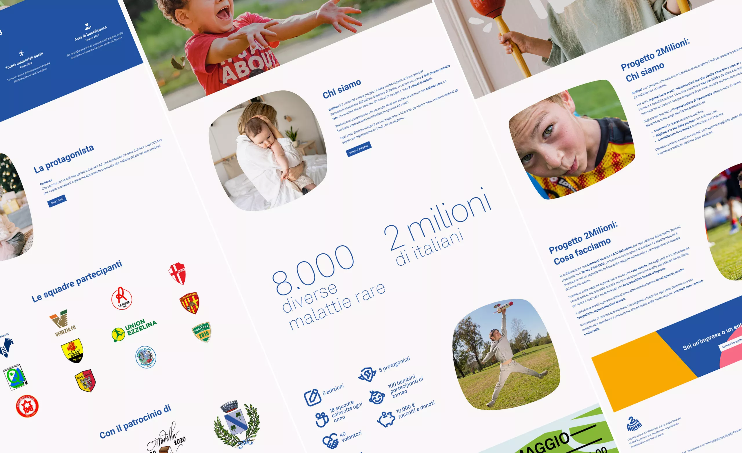 Progettazione e realizzazione sito web associazione 2milioni Perazza