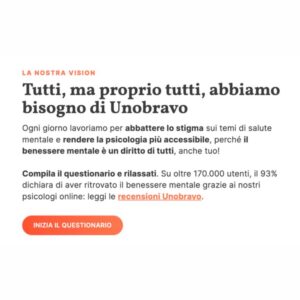 Copywriting a risposta diretta esempi Unobravo
