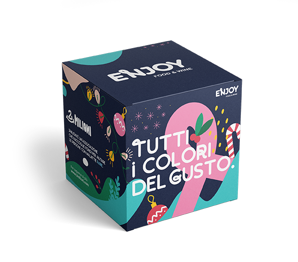 Progettazione grafica packaging nel settore alimentare per progetto Enjoy Food and Wine