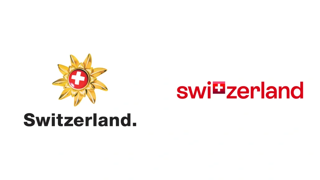 Rebranding e restyling: i casi che hanno segnato il 2024 5 switzerland tourism rebrand restyle logo prima dopo