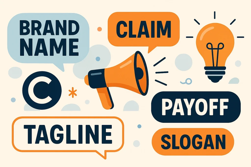 Brand name, claim, payoff, tagline, slogan: significato e principali differenze