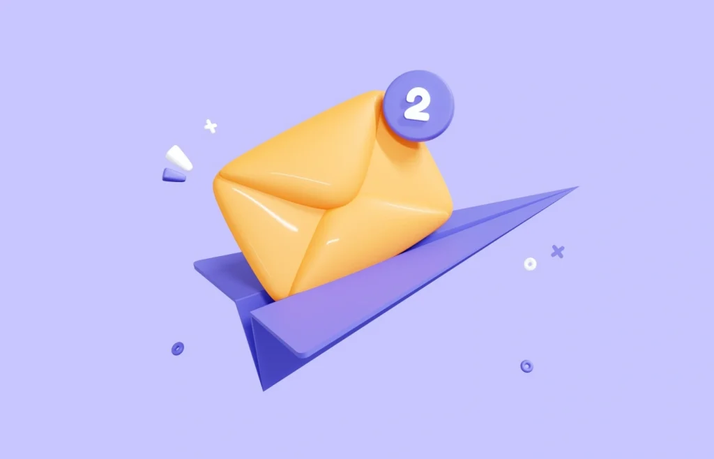 Simbolo digitale di email inviata, rappresentazione concettuale di dem marketing e email commerciale