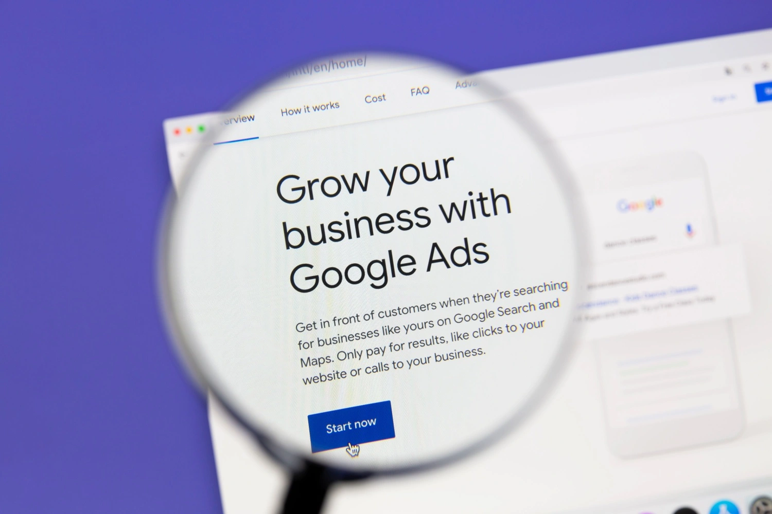 schermata introduttiva di google ads, piattaforma di google dedicata all'advertising online